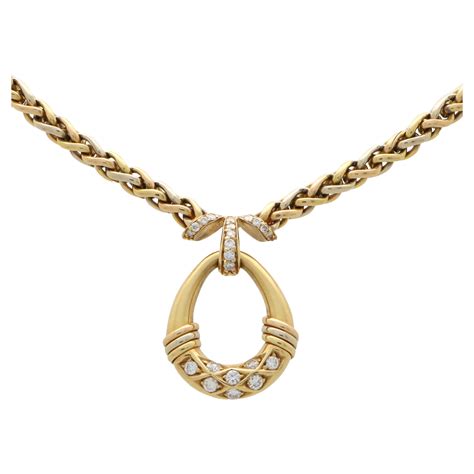 Cartier Paris Vintage Diamond in Gold Choker Necklace at 1stDibs | vintage diamond choker ...