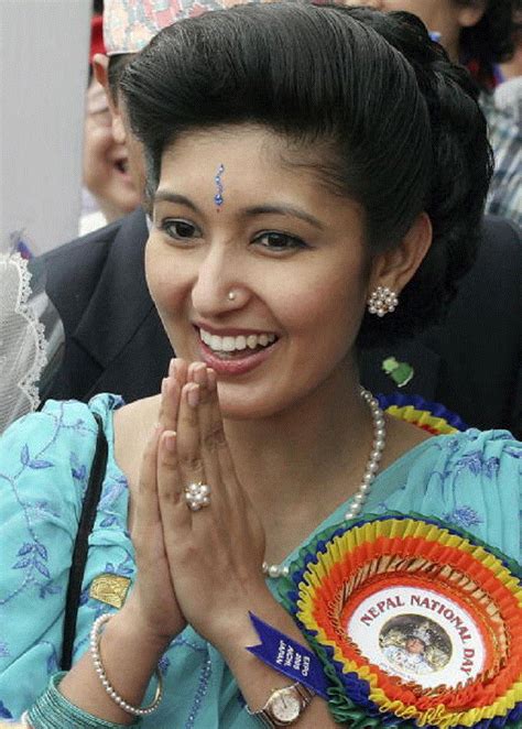 Nepalese Crown Princess Himani Rajya Laxmi Devi Shah greets... | Crown ...