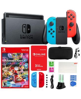 Nintendo Switch Neon Mario Kart 8 Bundle with Accessories - Macy's