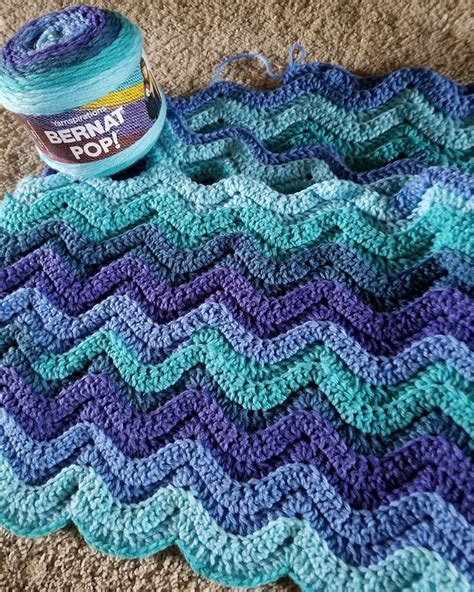 [Free Pattern] Bright Waves Crochet Throw Crochet Ripple Blanket ...