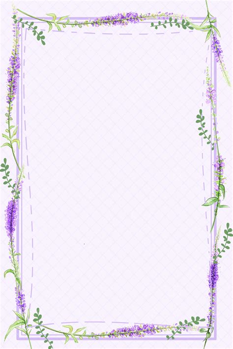 Lavender Purple Flower Border Background Wallpaper Image For Free ...