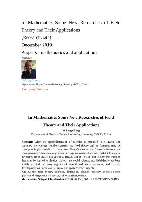 field theory mathematics