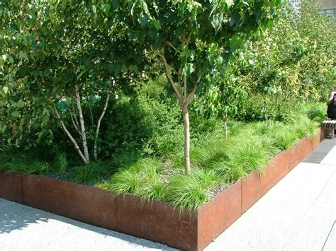 corten steel raised beds | Garden architecture, Garden spaces, Modern garden