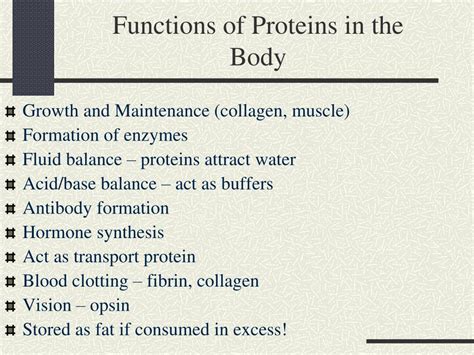 PPT - Chapter 7: Proteins PowerPoint Presentation, free download - ID:293927