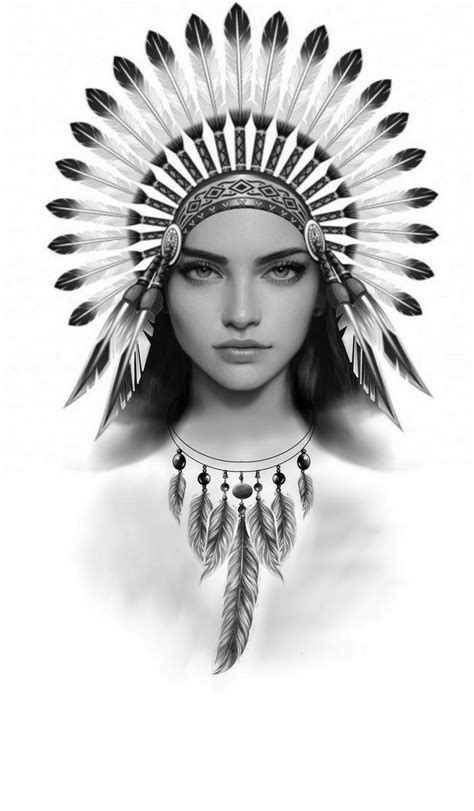 American Indian Tattoos, Native American Girls, Indian Tattoo Design ...