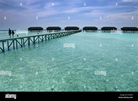 Water Bungalows in the Maldives Stock Photo - Alamy