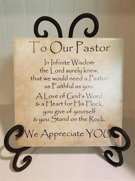 6x6 Thin Tile Plaque Pastor Appreciation Gift Art Decor - Etsy | Pastor ...