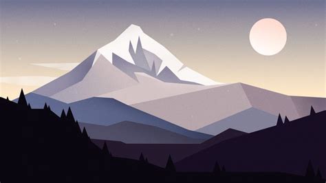 #Artistic #Mountain #Minimalist #Moon #Nature #1080P #wallpaper #hdwallpaper #desktop | Nature ...