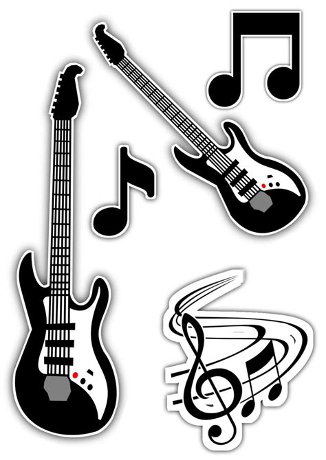 Tema musical:guitarras e notas para imprimir. Music Cake Ideas, Bolo Musical, Guitar Cake, Music ...
