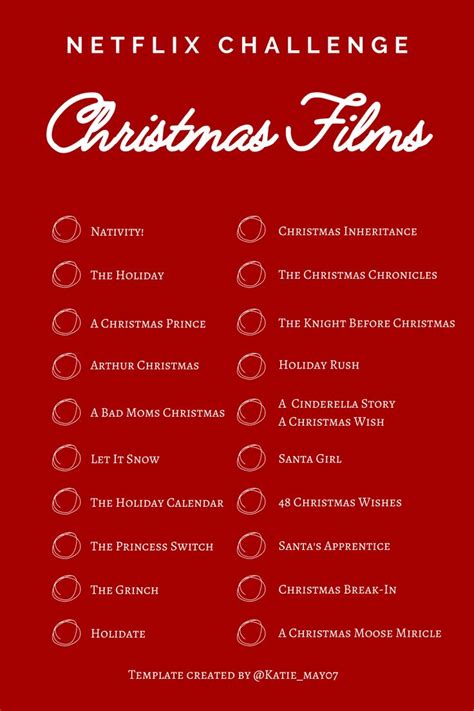 the netflix christmas films list is shown on a red background with ...