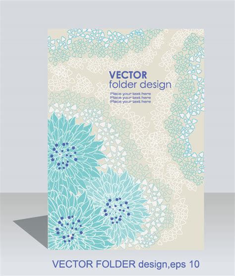 folder design vector Floral background 04 free download