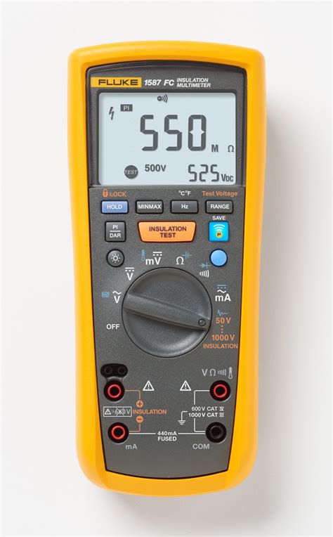 Buy Fluke 1587 FC 2-in-1 Insulation Multimeter, True-RMS, Selectable Insulation Test Voltages Up ...