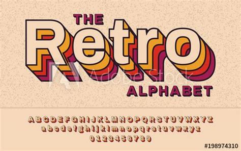 Retro Font 90's, 80's. With VHS effect, Vector abc alphabet - Buy this stock vector and ...