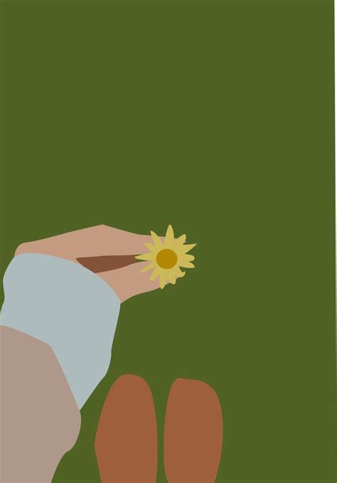 Flower in hand, illustration, vector on white background. 13682895 ...