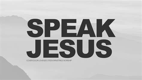 I Speak Jesus - Cover door Levende Steen Ministries Worship - YouTube