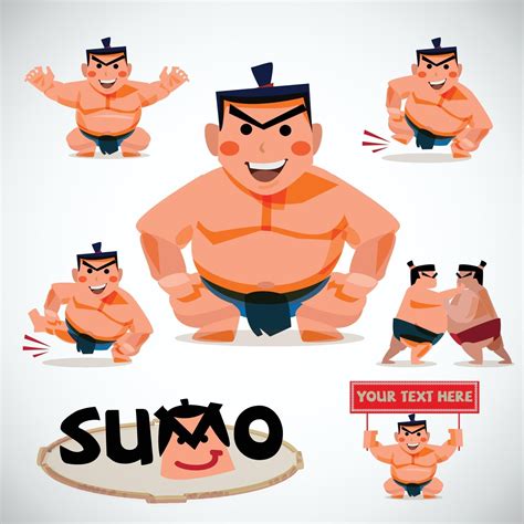 sumo character set - vector illustration 2242538 Vector Art at Vecteezy