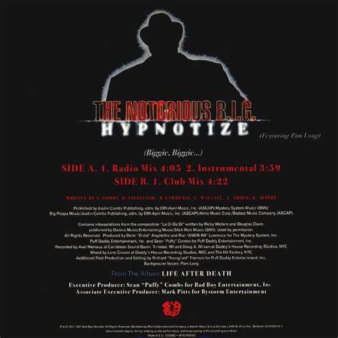 The Notorious B.I.G. / Hypnotize (Coloured Vinyl)(12" Vinyl Single)