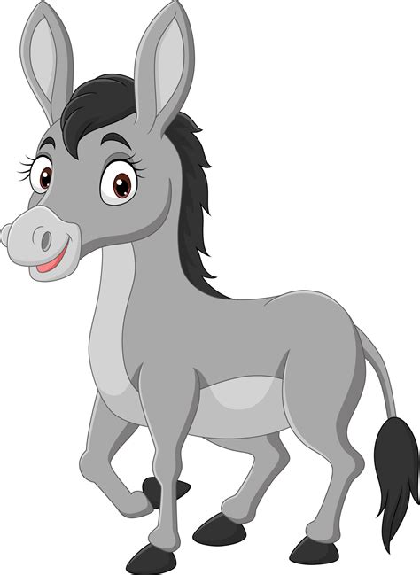 Cartoon happy donkey on white background 5151862 Vector Art at Vecteezy