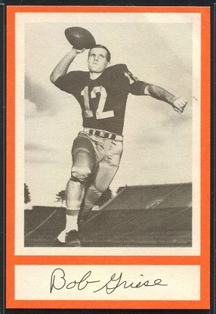 1967 Royal Castle Dolphins Football Card - Bob Griese pre-rookie card