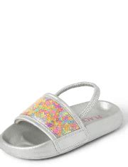 Toddler Girls Confetti Shaker Star Glitter Slides | The Children's ...