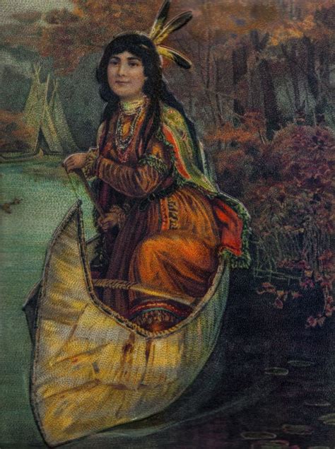 Indian Girl in Canoe, Giclee Print Seascape Ocean Painting Canoes | American indian art, Native ...