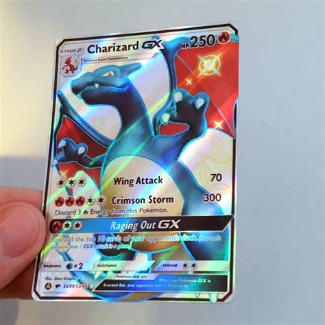 Charizard GX HOLOGRAPHIC Custom Made Pokemon Card Shiny | Etsy