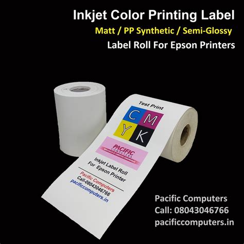 Epson Printer Sticker Roll Glossy / Matt / PP Synthetic Inkjet Label ...