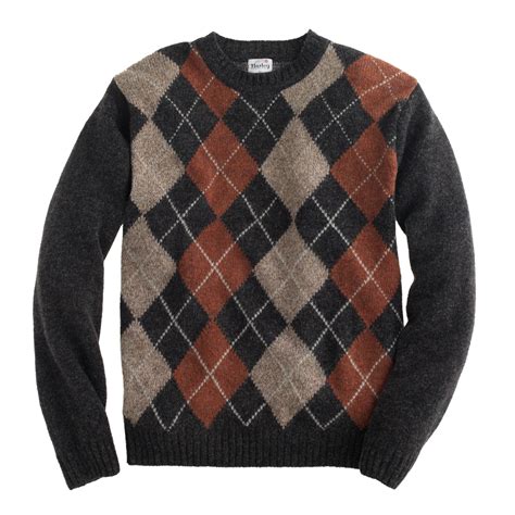 J.crew Harley Argyle Sweater in Brown for Men (new navy) | Lyst