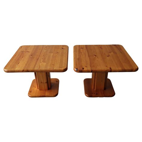 Rustic Wood Block Tall Side Table at 1stDibs | rustic wood side table, rustic wooden side table ...