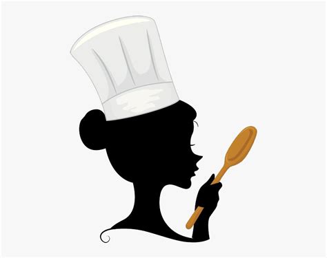 Woman Her Cooking Hand Chef Spoon In Clipart - Female Chef Cartoon Png ...