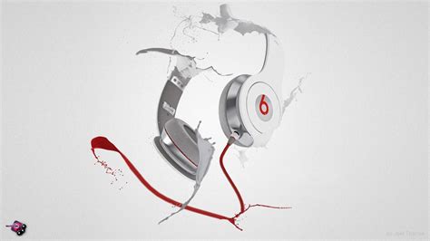 HD Background Beats Audio Logo Red Black Symbol Wallpaper 1366×768 ...