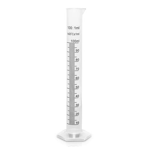 Buy Brewing America 100ml Plastic Graduated Cylinder Beaker - 100ml Science Measuring Test Tube ...