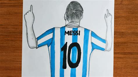 How to draw Lionel Messi back side | Lionel Messi drawing | How To Draw Lionel Messi Step By ...