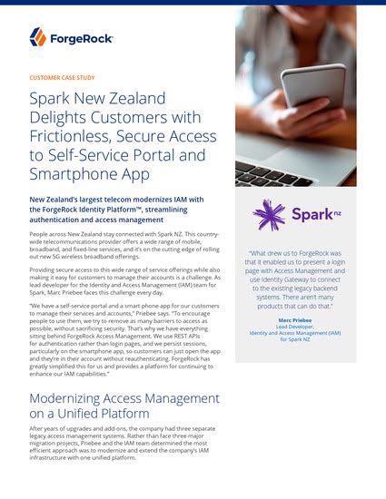 Spark New Zealand Delights Customers with Frictionless, Secure Access ...