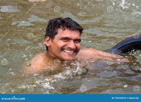 Swimming in the Sacred River Ganges Editorial Image - Image of indian ...