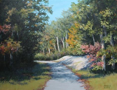 Bike Path, Early Autumn Painting by Candice Ronesi - Fine Art America