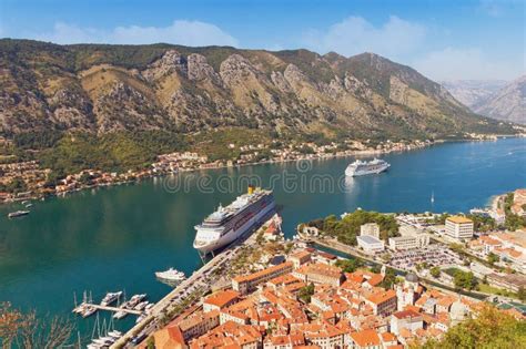 View of Kotor City and Boka Kotorska Bay. Montenegro Stock Image ...