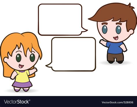 Children talking Royalty Free Vector Image - VectorStock