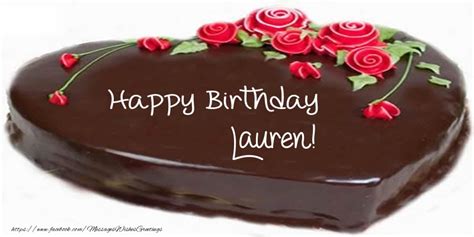 Cake Happy Birthday Lauren! 🎂 - Greetings Cards for Birthday for Lauren ...