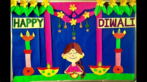 Diwali decoration display board for school/Diwali bulletin board ideas ...