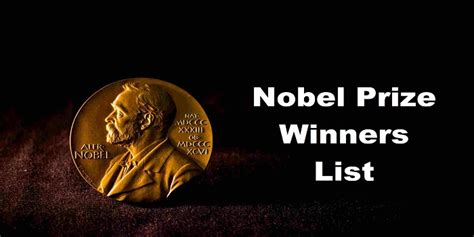 Nobel Prize Winners 2024 List: Nobel Prize Winners PDF 2024