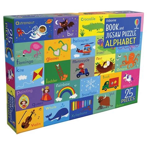 Book & Alphabet, 25-Piece Jigsaw Puzzle with Book - Labyrinth Games ...