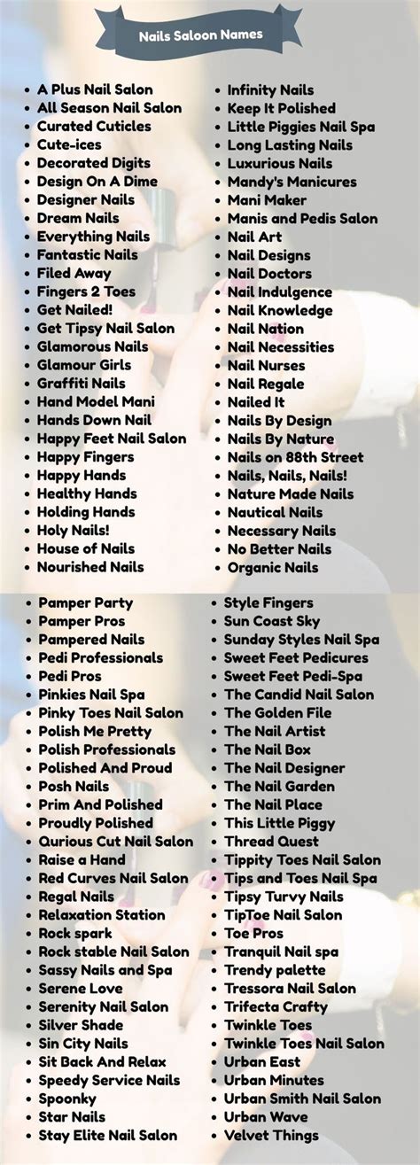 400+ Classy Nail Salon Names for Your Business | Nail salon names ...