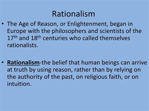 PPT - Rationalism PowerPoint Presentation, free download - ID:3173759