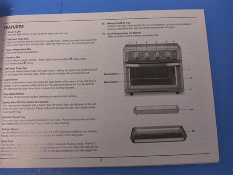 CUISINART TOA-60 Air Fryer Toaster Oven Instruction & Recipe Booklet User Manual