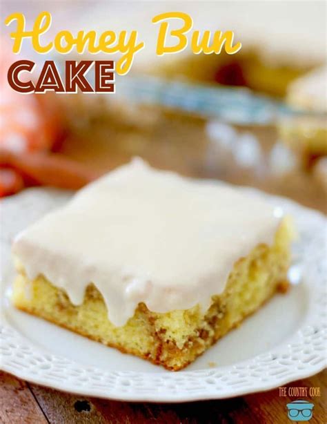 Glazed Honey Bun Cake - The Country Cook