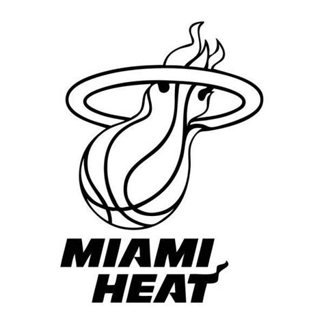 Black and White Miami Heat Logo - LogoDix