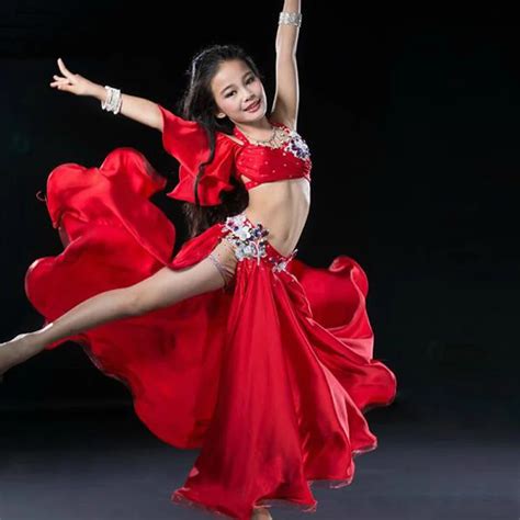 Nouveau design hauts + jupe Oriental danse du ventre Costume tenues pour enfants/enfants Sexy ...