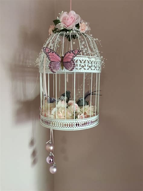 My decorated Bird Cage! | Bird cage centerpiece, Bird cage decor, Cage decor