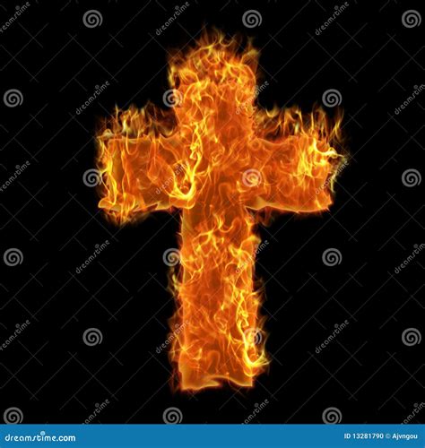 Burning Cross Stock Photo - Image: 13281790